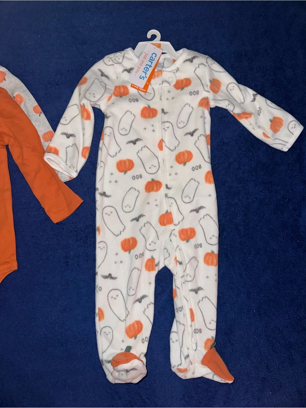 Carter’s Baby First Halloween Long Sleeve Bodysuit Footed Pajama Lot of 3 9M NWT